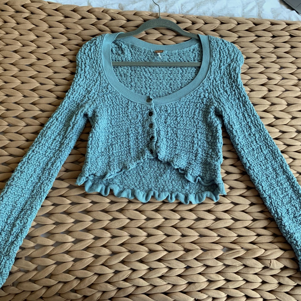 Free People Long Sleeved Crop Top